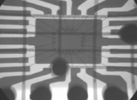X-ray image of integrated circuit chip